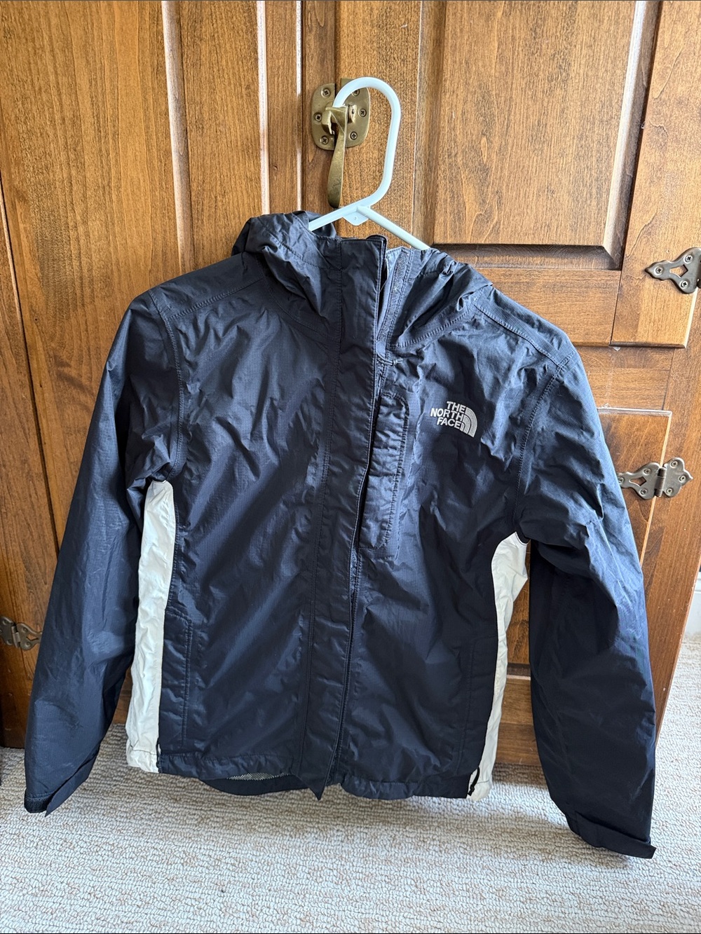 The North Face Black and White Hooded women’s size XS Rain Jacket